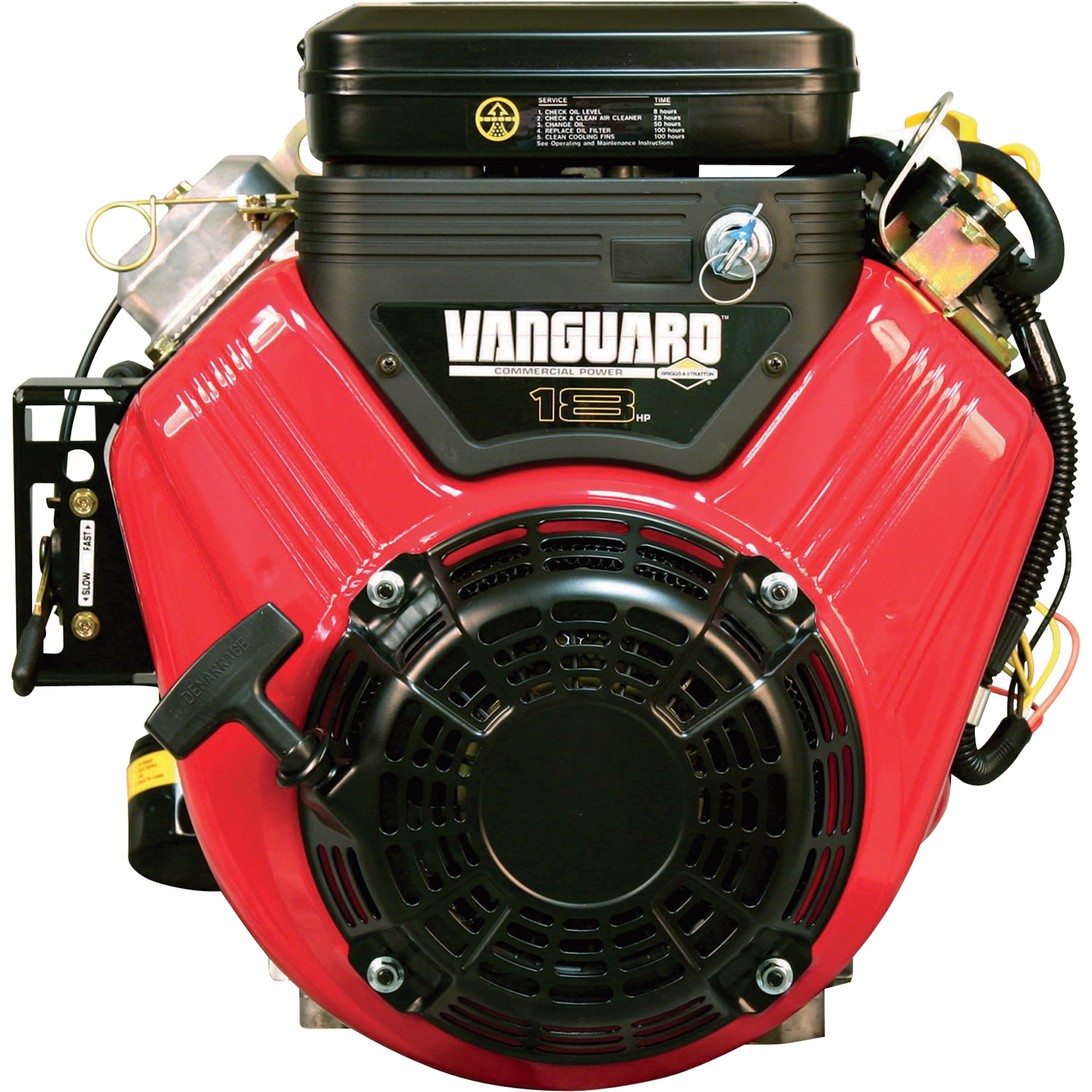 Briggs & Stratton Vanguard V-Twin Horizontal Engine with Electric Start — 570cc, 1in. x 2 29/32in. Shaft, Model# 356447-3075-G1